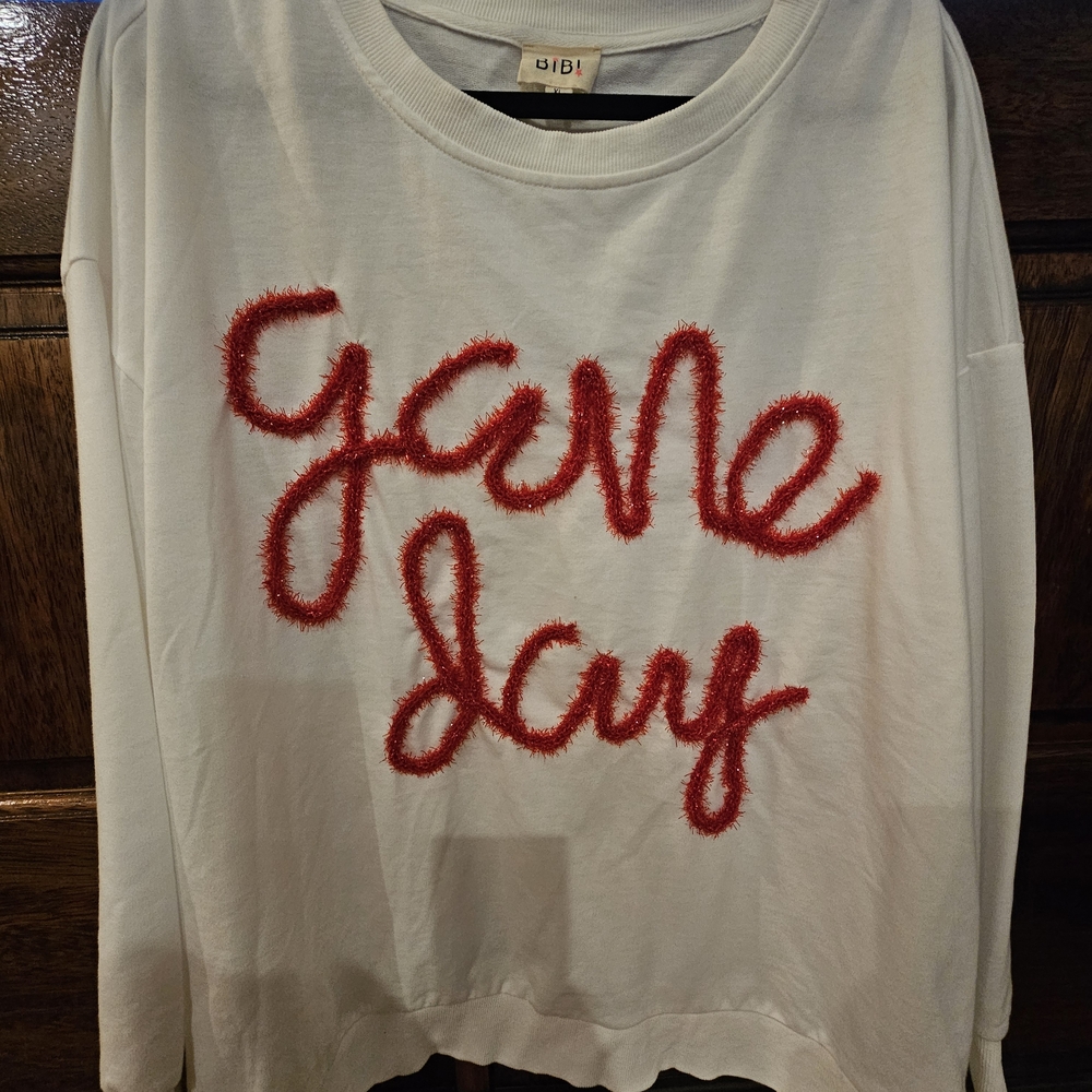 White and Red Game Day Sweater
